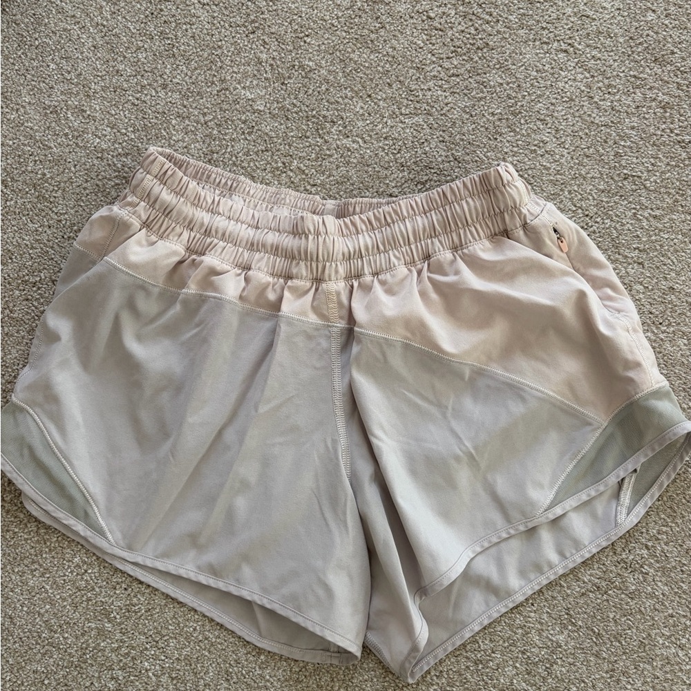 Lululemon light pink running shorts